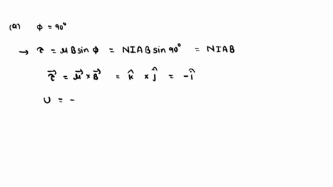 a-circular-coil-with-area-aaa-and-nnn-turns-is-free-to-rotate-about-a-diameter-that-coincides-with-the-x-axis-current-iii-is-circulating-in-the-coil-there-is-a-uniform-magnetic-field-b-bb_ve-15118