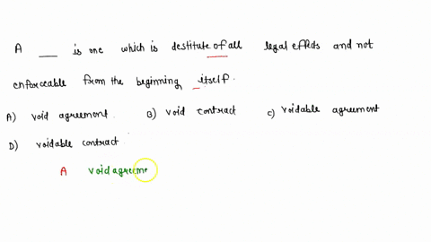 a-is-one-which-is-destitute-of-all-legal-effects-and-not-enforceable-from-the-beginning-itself-a-void-agreement-b-void-contract-c-voidable-agreement-d-voidable-contract-72765