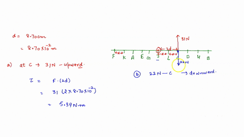 the-figure-below-is-a-long-stick-with-evenly-spaced-marks-the-distance-between-two-adjacent-marks-is-870-cm-f-k-a-e-g-j-l-c-d-h-b-for-each-of-the-following-forces-or-set-of-forces-determine-99937