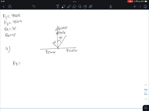 two-forces-are-applied-to-a-car-in-an-effort-to-move-it-as-shown-in-figure-p412-a-what-is-the-resultant-vector-of-these-two-forces-b-if-the-car-has-a-mass-of-3000-kg-what-acceleration-does-i-25346
