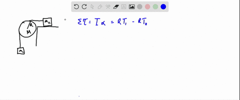 consider-the-pulley-and-mass-configuration-shown-the-pulley-can-be-modeled-as-a-uniform-solid-disk-with-total-mass-mp-and-radius-r-assume-m1-is-accelerating-downwards-and-assume-that-it-is-a-99117