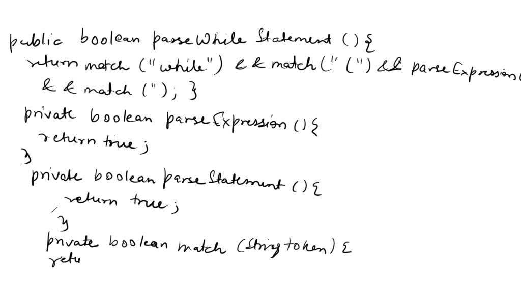 SOLVED: Write An EBNF Rule That Describes The Following While Statement ...