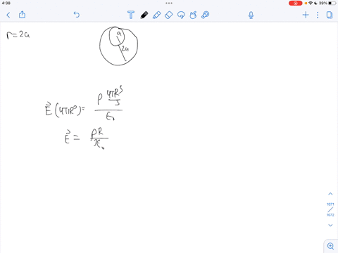 a-sphere-of-radius-2-a-is-made-of-a-nonconducting-material-that-has-a-uniform-volume-charge-densit-4-49022