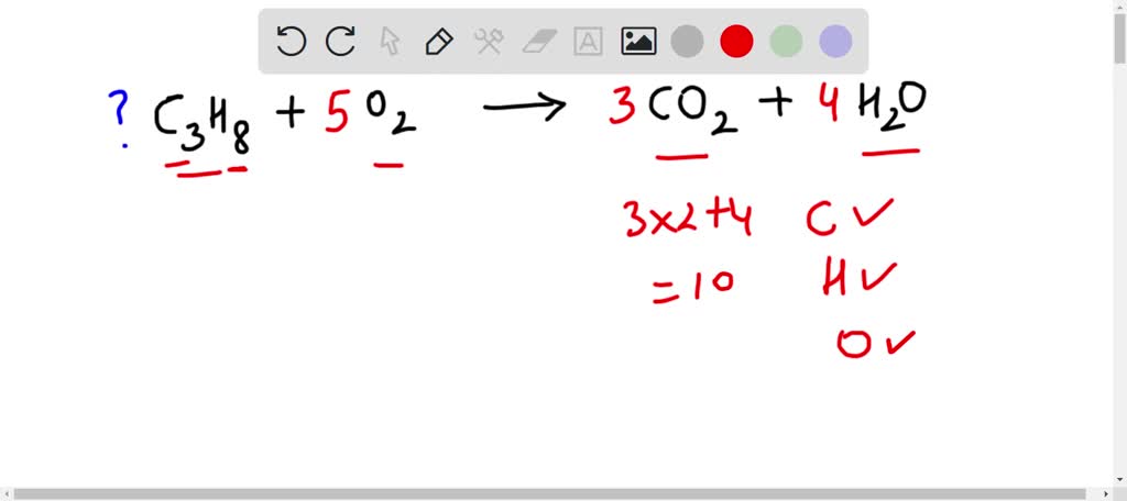 SOLVED: Part A Balance the reaction for the combustion of propane ...