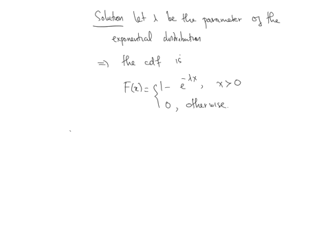 the-time-to-failure-of-a-component-in-an-electronic-device-has-an-exponential-distribution-with-the-25th-percentile-of-2-hours-calculate-the-probability-that-the-component-will-work-without-failing-fo
