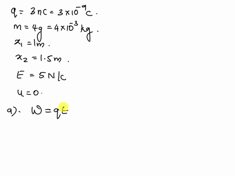 a-point-charge-of-30-nc-with-a-mass-of-40-g-is-moved-from-x10-m-to-15-m-in-an-electric-field-of-50-nc-with-the-same-direction-as-the-motion-of-the-charge-a-how-much-work-is-done-on-the-charg-30632