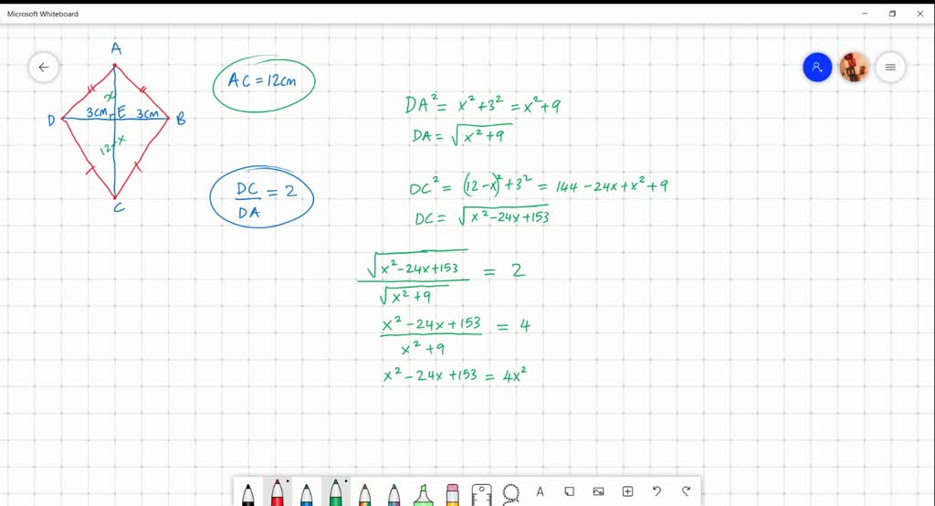 SOLVED The diagonals of a kite are 6 cm and 12 cm long. Is it possible for the lengths of the