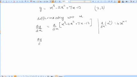 find-the-equation-of-the-tangent-line-through-the-point-on-the-line-y-x3-2x2-7x-12-at-22-01343