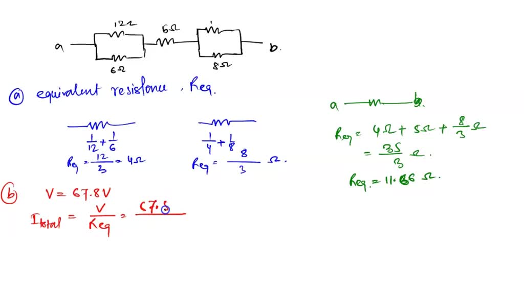 SOLVED: The figure below shows a combination of connected resistors ...