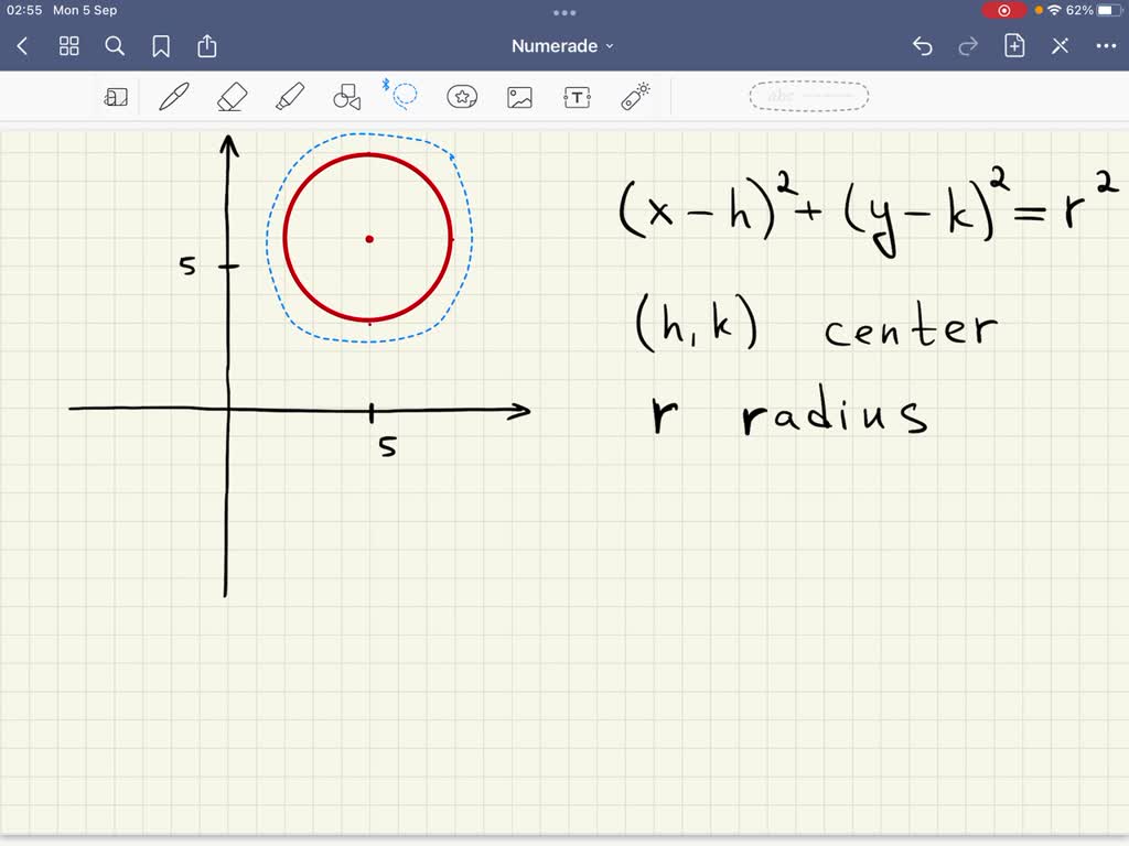 solved-the-graph-of-a-circle-with-center-x-y-5-6-is-shown