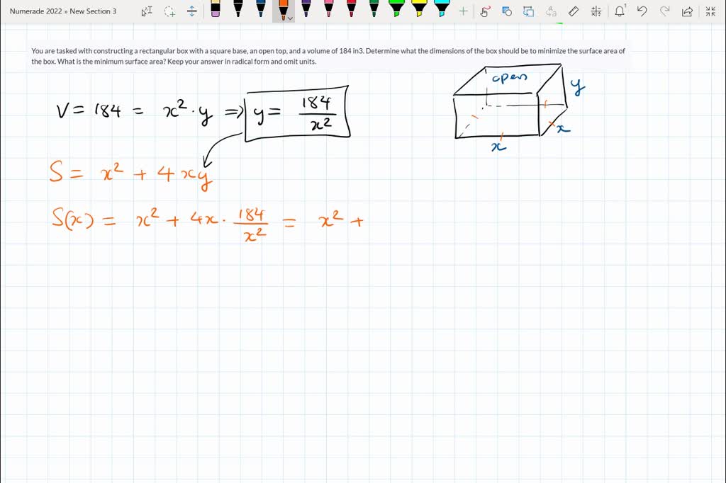 Solved You Are Tasked With Constructing A Rectangular Box With A