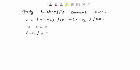 4-you-are-given-the-circuit-shown-below-use-nodal-analysis-to-determine-a-set-of-eguations-that-can-be-solved-for-the-node-voltages-vv2and-vyou-must-only-provide-the-equations-and-you-must-u-05558