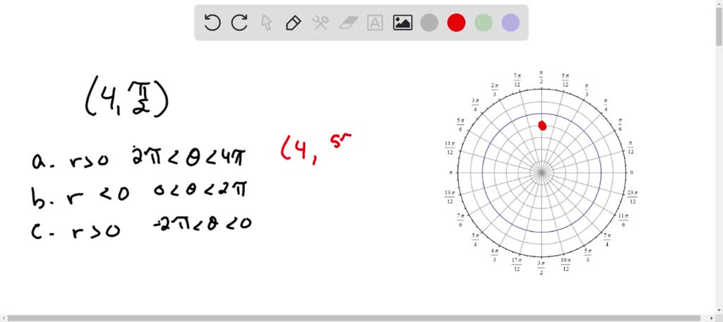 SOLVED: Use A Polar Coordinate System Like The One Shown For Exercises ...