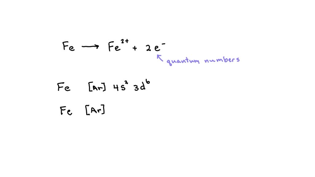 SOLVED: What are the quantum numbers of the electrons that are lost by ...