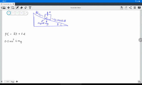 A block, starting from rest, slides a total distance L = 1.5...