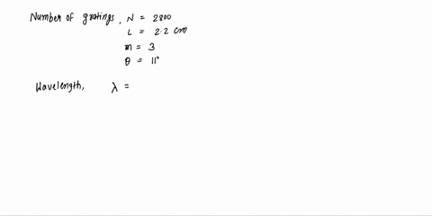 a-diffraction-grating-is-220-cm-wide-and-contains-2800-lines-when-used-with-light-of-a-certain-wavelength-a-third-order-maximum-is-formed-at-an-angle-of-110-what-is-the-wavelength-in-nm-39819