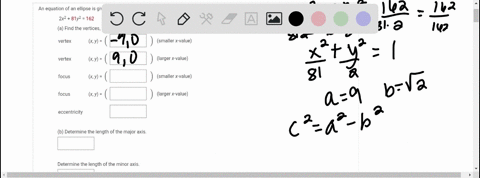 find-the-vertices-foci-and-eccentricity-of-the-ellipse-determine-the-length-of-the-major-axis-determined-the-length-of-the-minor-axis-sketch-a-graph-of-the-ellipse-2