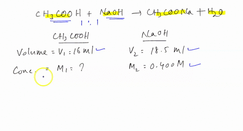 a-160-ml-sample-of-vinegar-which-is-an-aqueous-solution-of-acetic-acid-ch3cooh-requires-185-ml-of-0400-m-naoh-to-reach-the-endpoint-in-a-titration-ch3coohaq-naohaq-ch3coonaaq-h2ol-what-is-th-78433