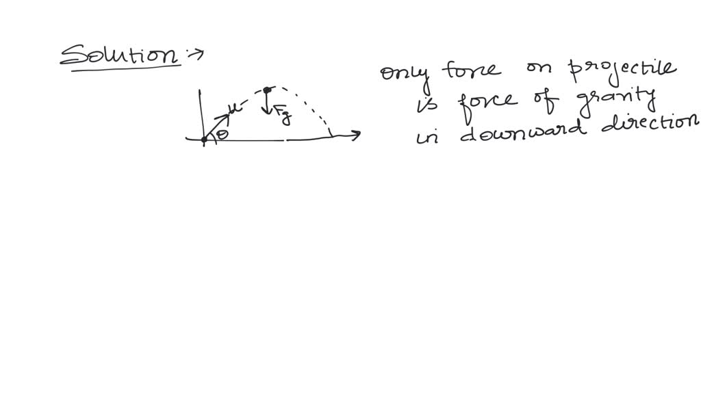 SOLVED A cannon ball is fired at an angle of 45 degrees from the