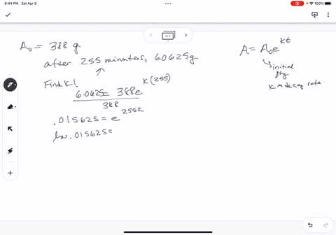 at-the-beginning-of-an-experiment-a-scientist-has-388-grams-of-radioactive-goo-after-255-minutes-her-sample-has-decayed-to-60625-grams_-what-is-the-half-life-of-the-goo-in-minutes-find-a-for-99155