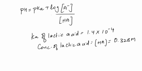 1-what-is-the-ph-of-a-buffer-solution-that-is-0328-m-in-lactic-acid-and-0255-m-in-sodium-lactate-the-ka-of-lactic-acid-is-14-10-4-2-what-is-the-ph-of-a-solution-prepared-by-mixing-5000ml-of-73763