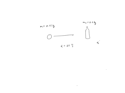 henry-is-at-the-state-fair-at-one-booth-he-throws-a-075-kg-ball-forward-with-a-velocity-of-25-ms-in-order-to-hit-a-02-kg-bottle-sitting-on-a-shelf-when-the-ball-makes-contact-the-bottle-goes-78539