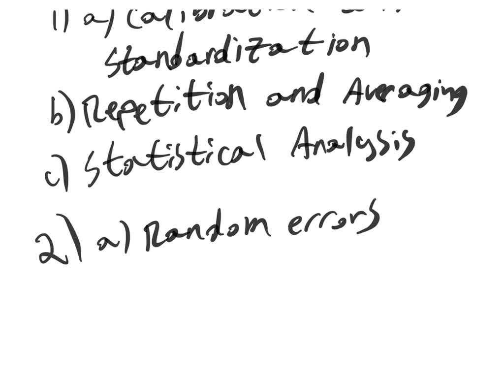 SOLVED: 1. How can precise and accurate measurement be achieved in ...