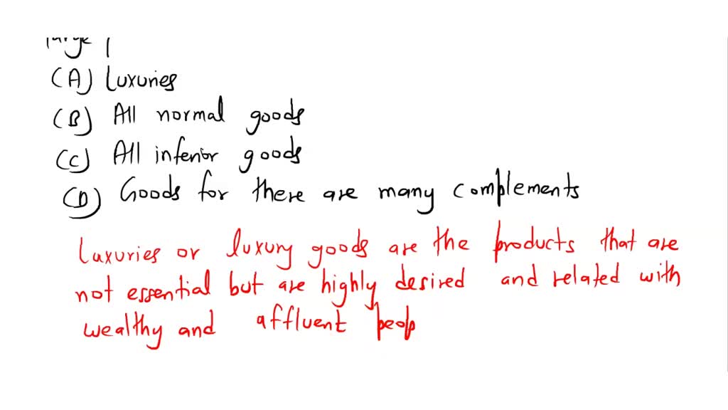 SOLVED: A positive cross-price elasticity of demand between two ...