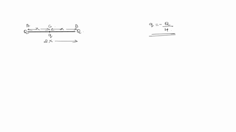 a charge q is placed at the centre of the line joining two equal ...