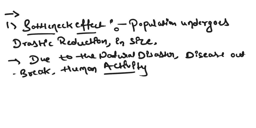 SOLVED What is the difference between founder effect? and bottle neck