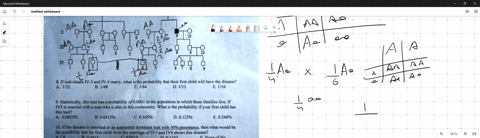 9-sc-b-ifindividuals-iv-3-and-iv-4-marry-what-is-the-probability-that-their-first-child-will-have-the-disease-zei-b-148-c164-d-12-e-16-statistically-this-trait-has-probability-of-0000-in-the-24392