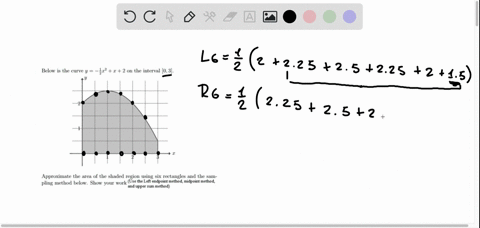 below-is-the-curve-y-r-2-on-the-interval-03-approximate-the-area-of-the-shaded-region-using-six-rectangles-and-the-sam-pling-method-below_-show-your-work-use-the-left-endpoint-method-midpoin-54517