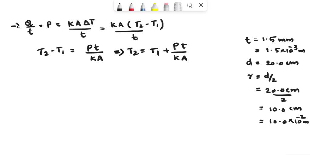 SOLVED A copperbottomed kettle, its bottom 20.0 cm in diameter and 1