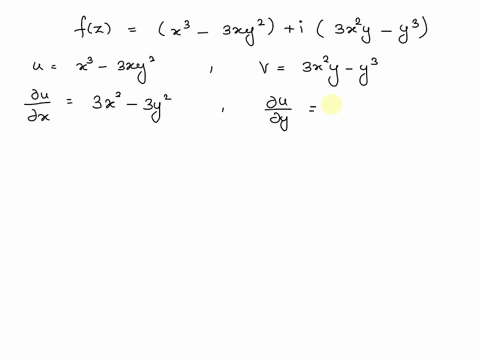 let-fz-x3-3xy2-i3x2y-y3-a-use-the-cauchy-riemann-equations-to-determine-whether-f-z-is-analytic-b-if-fz-is-analytic-find-the-derivative-fz-70298