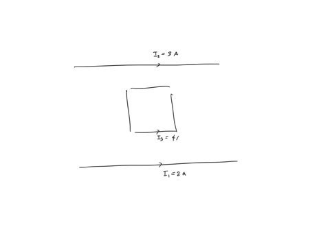 in-the-figure-shown-two-long-straight-wires-carrying-currents-i1-20-aandiz-3-aanda-square-loop-carrying-current-i3-40-alyingin-the-xy-plane-ifa-60-cm-and-b-30-cm-find-the-magnitude-and-direc-57758