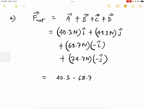 four-forces-act-on-an-object-given-by-a-403-n-east-b-493-n-north-_-are-directed-along-the-x-axis-and-y-axis_-respectively-68-n-west-and-d-747-n-south_-assume-east-and-north-hint-a-what-is-th-85526