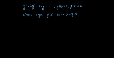 point-use-the-laplace-transfomm-t0-solve-the-following-initial-value-problem-y-_-8y-32y-0-y0-0-y-0-4-first-using-y-for-the-laplace-transform-of-yt-ie_-y-cylt-find-tne-equation-you-get-by-tak-49698