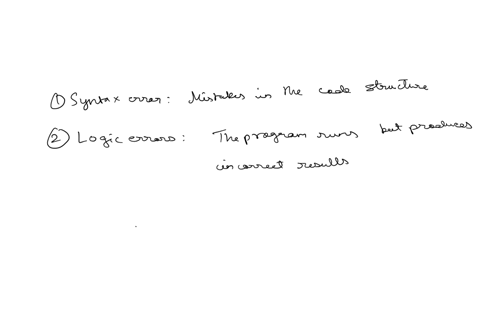 think-of-why-things-can-go-wrong-in-a-program-eg-syntax-errors-logic-errors-users-enter-incorrect-data-keep-a-ruunning-list-on-the-board