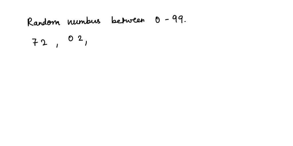 SOLVED Use the row of numbers shown below to generate 12 random