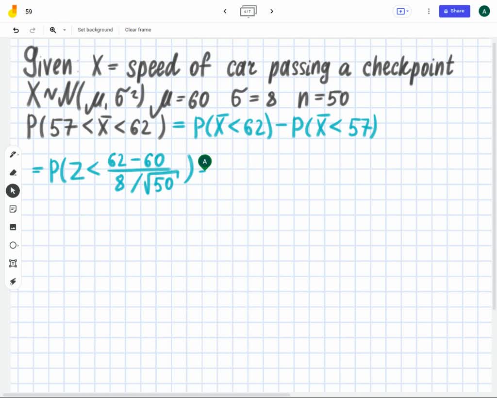 solved-the-average-speed-of-cars-passing-a-checkpoint-is-60-miles-per