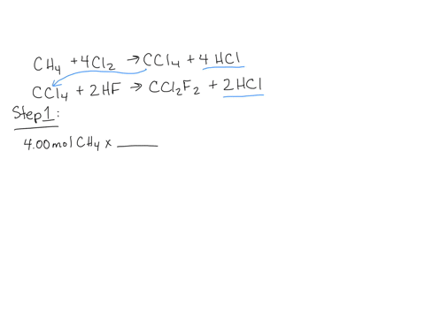 each-step-in-the-following-process-has-a-yield-of-600600-ch44cl2ccl44hclch44cl2ccl44hcl-ccl42hfccl2f22hclccl42hfccl2f22hcl-the-ccl4ccl4-formed-in-the-first-step-is-used-as-a-reactant-in-the-62893