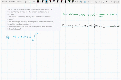 the-amount-of-time-in-minutes-that-a-person-must-wait-for-a-bus-is-uniformly-distributed-between-zero-and-25-minutes-inclusive-a-what-is-the-probability-that-a-person-waits-fewer-than-185-mi-30343