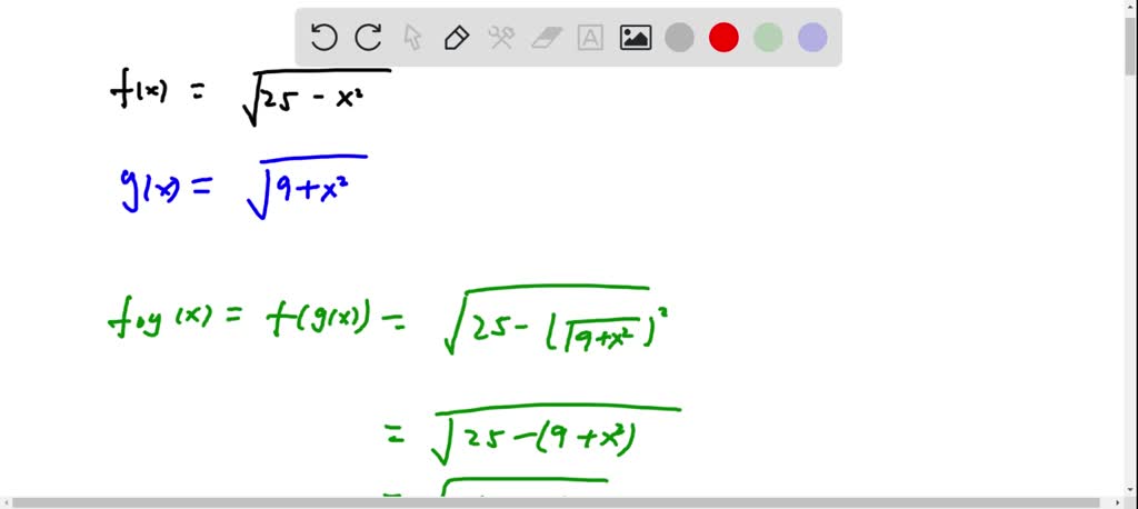 SOLVED: Given functions f and g, find (af o gx) and its domain, and (bg ...