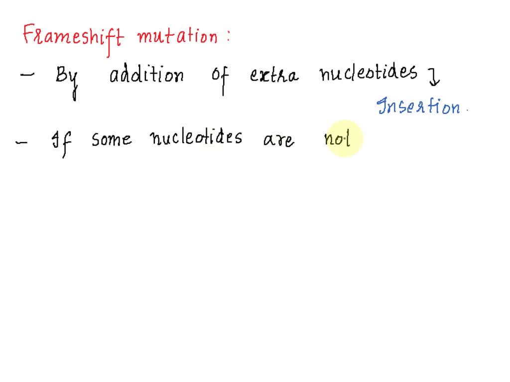 SOLVED m 17 Part A What type of mutation leads to a frameshift in the