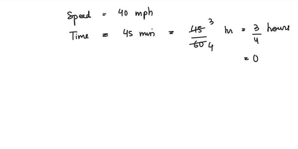 SOLVED A car drives at a constant speed of 40 miles per hour for