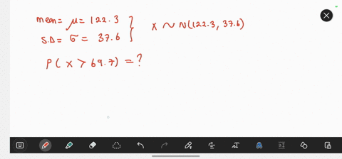 a-distribution-of-values-is-normal-with-a-mean-of-1223-and-a-standard-deviation-of-376-find-the-probability-that-a-randomly-selected-value-is-greater-than-697-px-697-enter-your-answer-as-a-n-74234