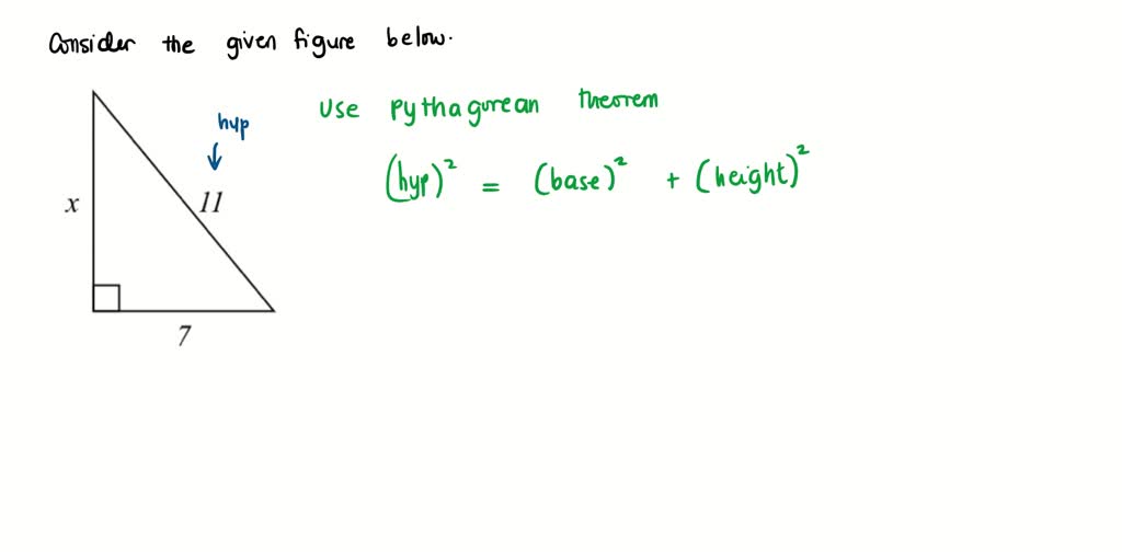 SOLVED: Find the length ofthe leg z on the right triangle below: Enter ...