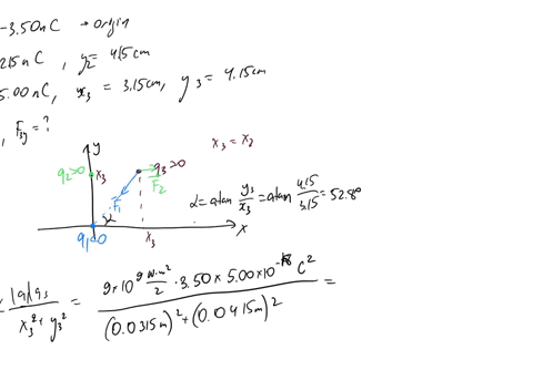 a-charge-of-350-nc-is-placed-at-the-origin-of-an-xy-coordinate-system-and-a-charge-of-215-nc-is-placed-on-the-y-axis-at-y-415-cm-a-if-a-third-charge-of-500-ncnc-is-now-placed-at-the-point-xx-53004