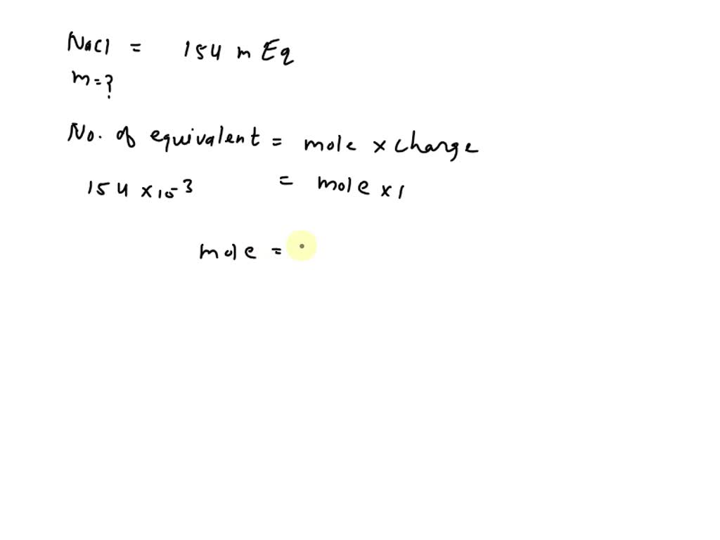 Solved The Preparation Of 2 Liters Of A 15 Solution Of Sodium Chloride Mw Nacl 58 5 Would