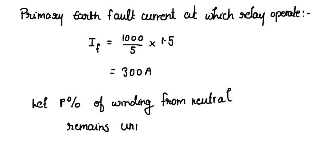 SOLVED Alternator Problem2 An alternator rated at 10 kV protected by